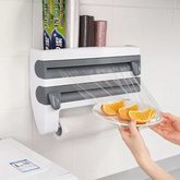 Wall Mounted Triple Paper Dispenser for Foil, Cling Wrap & Paper Roll for Kitchen